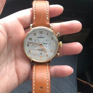 Shinola leather watch